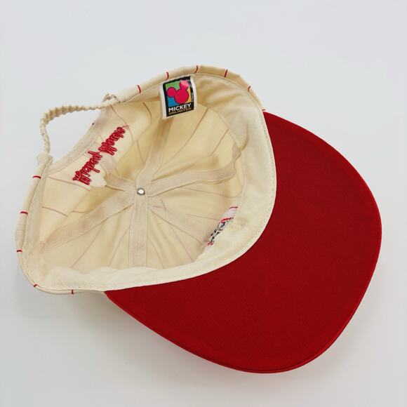 Vintage MICKEY UNLIMITED Mickey Mouse M Logo Elastic Back Hat Cap Disney Child - Picture 5 of 6